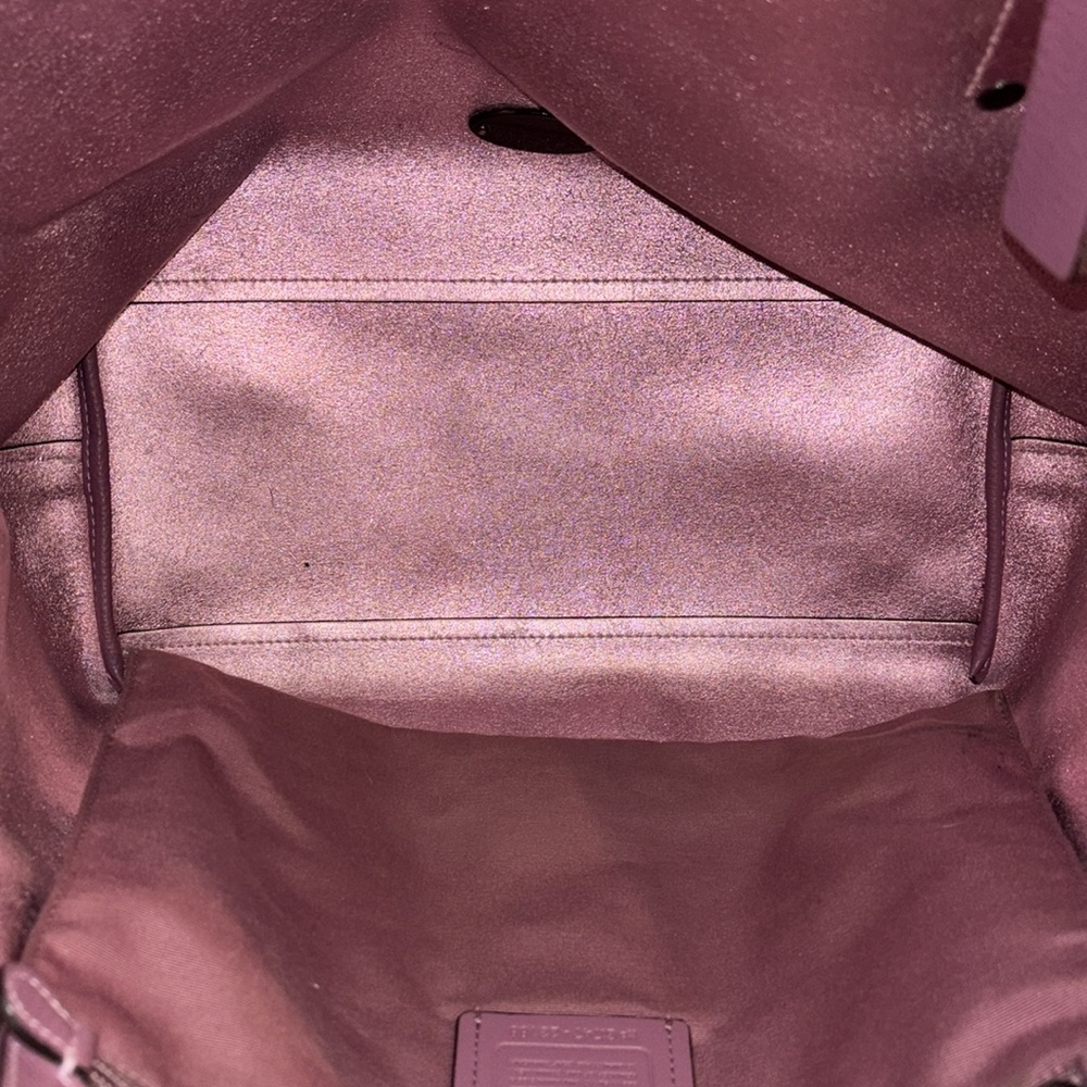 Coach Market Pink Glitter Turnlock Tote Bag - Picture 15 of 16